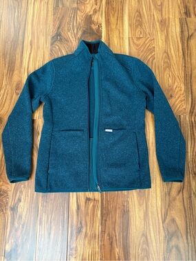 Figs Womens Teal Full-Zip knit Jacket size Small